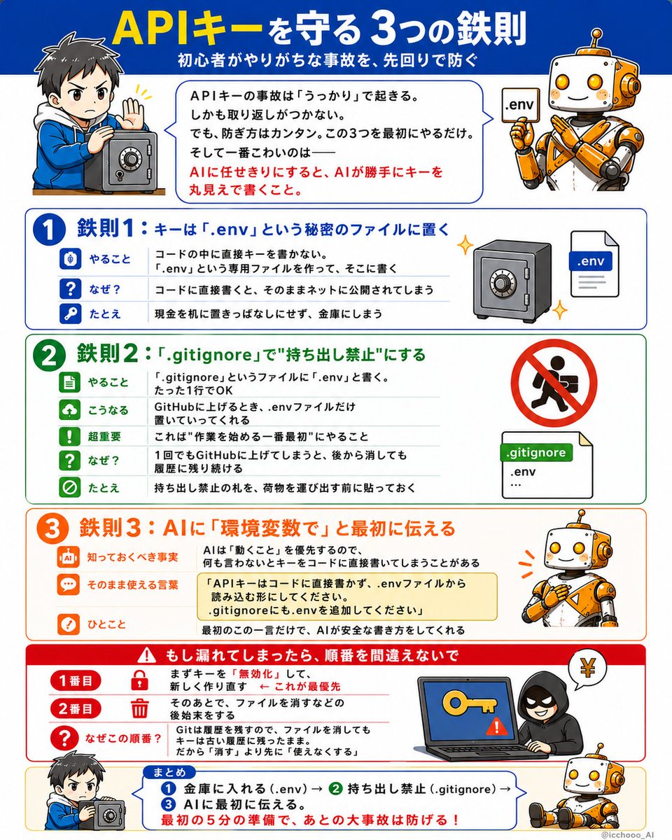 APIキーを守る！具体的な方法 の図解